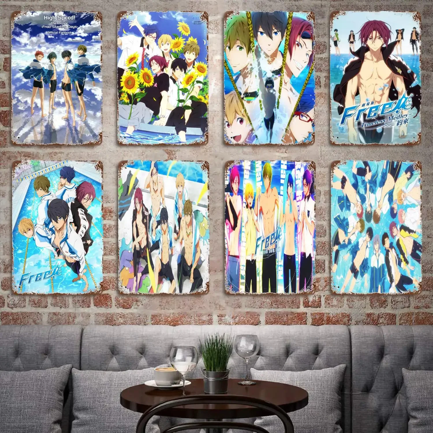 Free! - Eternal Summer Iwatobi Swim Poster Vintage Tin Metal Sign Decorative Plaque for Pub Bar Man Cave Club Wall Decoration