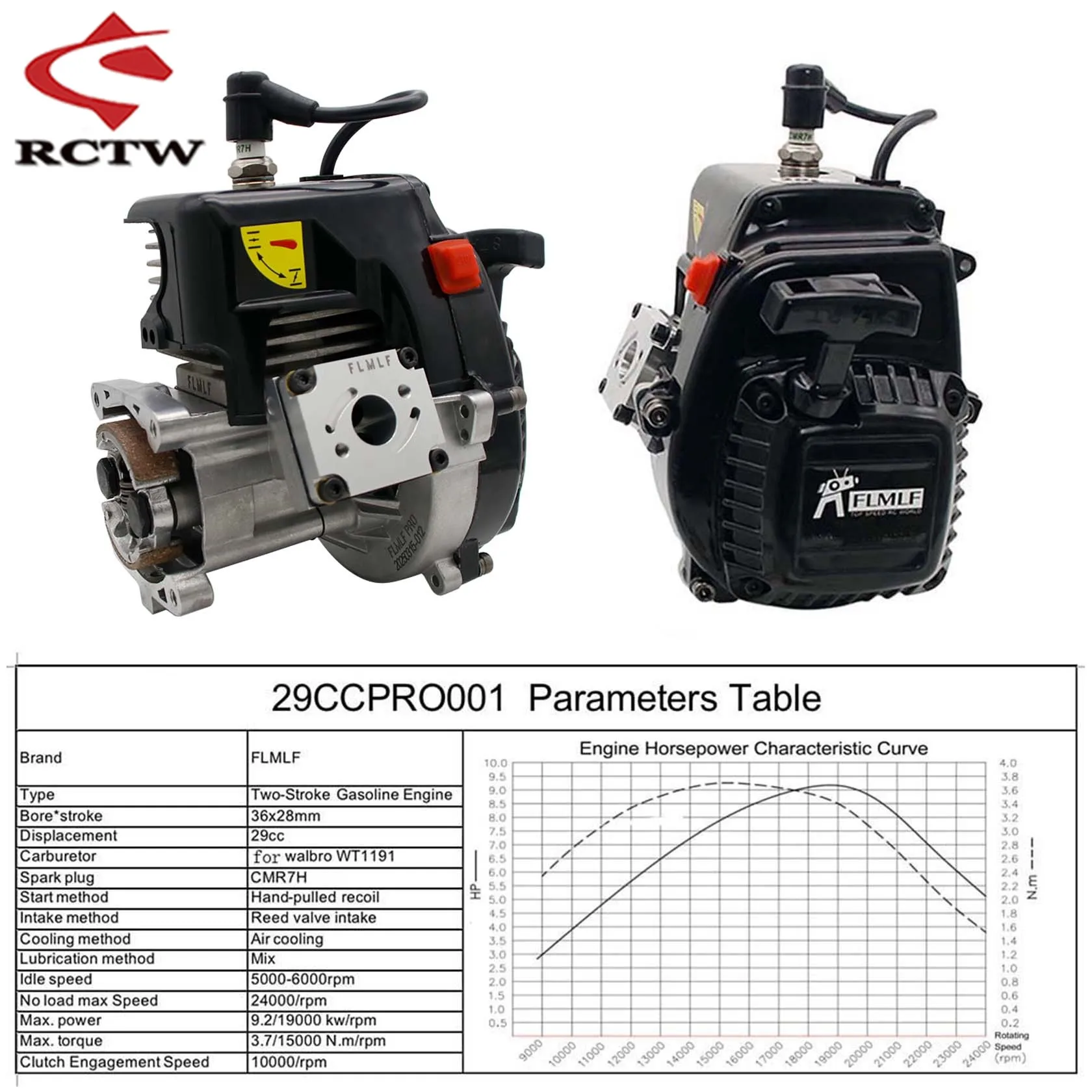 29CC 30.5CC 32CC PRO Reed Case Engine or with WT-1191 for 1/5 Rc Hpi Rofun Km Rovan Baja 5B 5T 5SC Losi FG GoPed Redcat DBXL MCD