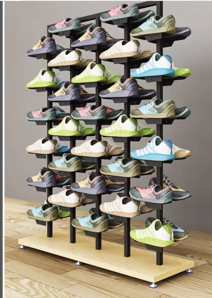 

Shopping mall shoe store clothing store sports children's shoes store floor rack thick simple assembly shoe rack display rack