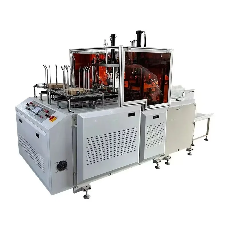 Automatic 1500 Square Takeaway Kraft Paper Fruit Salad Bowl Making Machine Sushi Cake Food Container Tray Box Machine