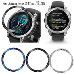Steel Protection Bezel Ring Case For Garmin Fenix 8 47mm AMOLED Colorful Edition Metal Cover For Garmin Fenix 8 51mm Frame