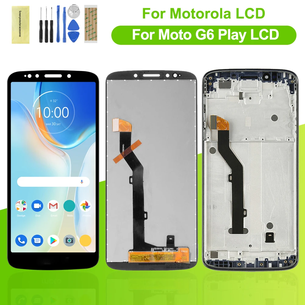 NEW 5.7\'\' Original For Motorola Moto G6 play XT1922 XT1922-3 LCD Display Touch Screen with Frame Assembly For Moto G6 play LCD