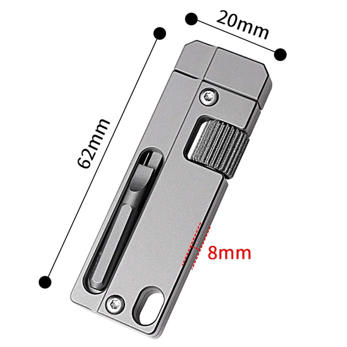 AA84 티타늄 합금 미니 조정 가능한 스패너 렌치, 야외 사용을 위한 Multitool 휴대용 수리 도구, 다기능 도구