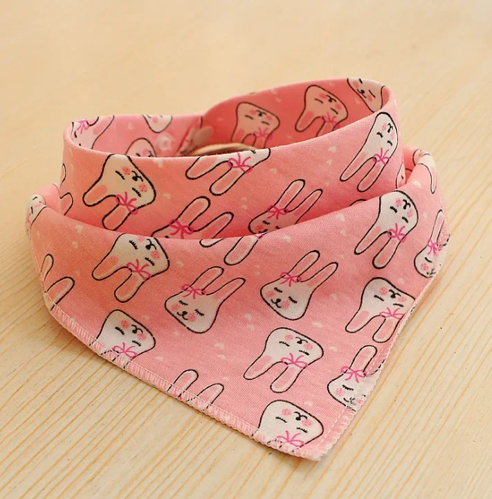 Cotton Triangle Bandana Bibs Baby Babador Feeding Smock Infant Burp Cloths Cartoon Saliva Towel Baby Eating Accessory Baby Stuff