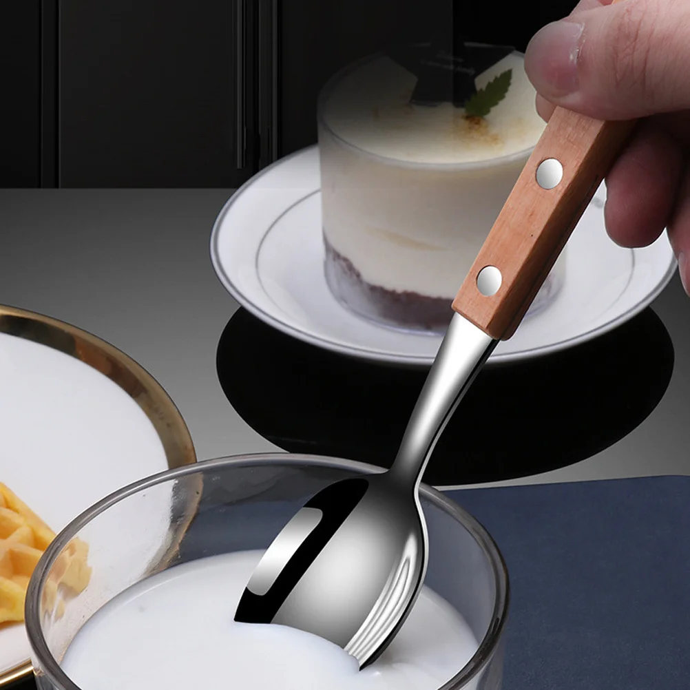 

1Set Camping Tableware Fork Cutter Spoon Set Stainless Steel Wood Portable Utensils for Travel Picnic Outdoor Flatware