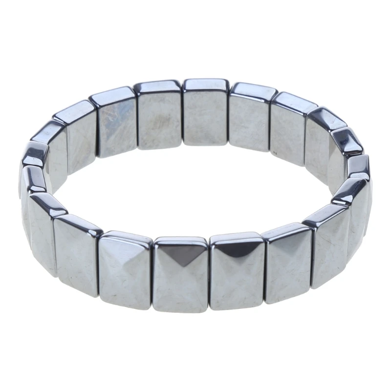 

Terahertz Bracelet Bangle Rectangle Bead Hand Row Sparkle-Adjustable Wristband