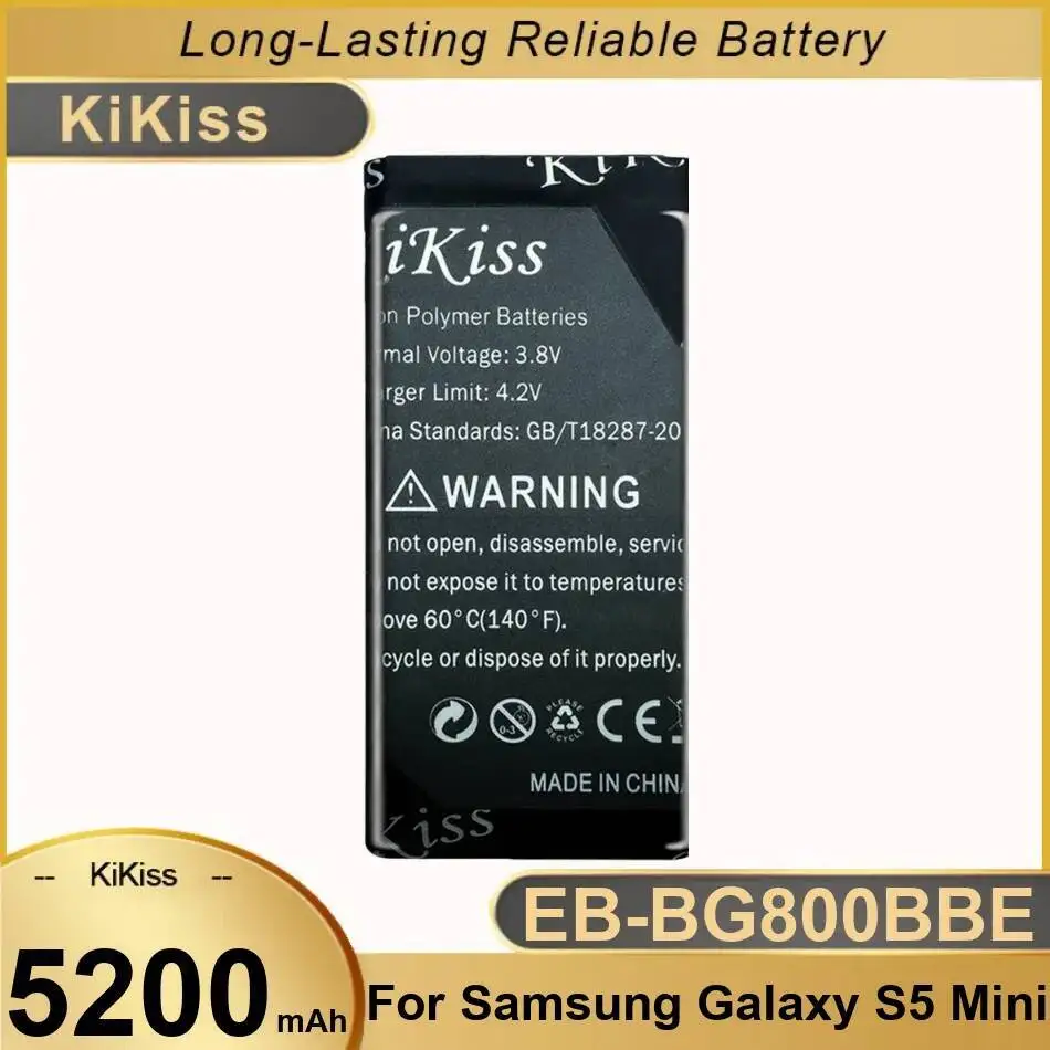 

5200Mah Premium Replacement EB-BG800BBE Mobile Phone Battery For Samsung Galaxy S5 Mini G870 G870W G870A SM-G800F SM-G800H