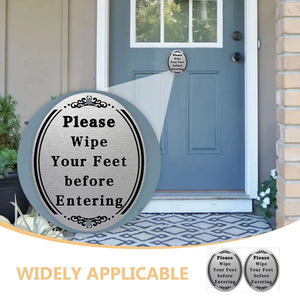 2 stuks PVC muursticker eenvoudige installatie badkamer sticker zelfklevend teken hal herinnering decor woonaccessoires