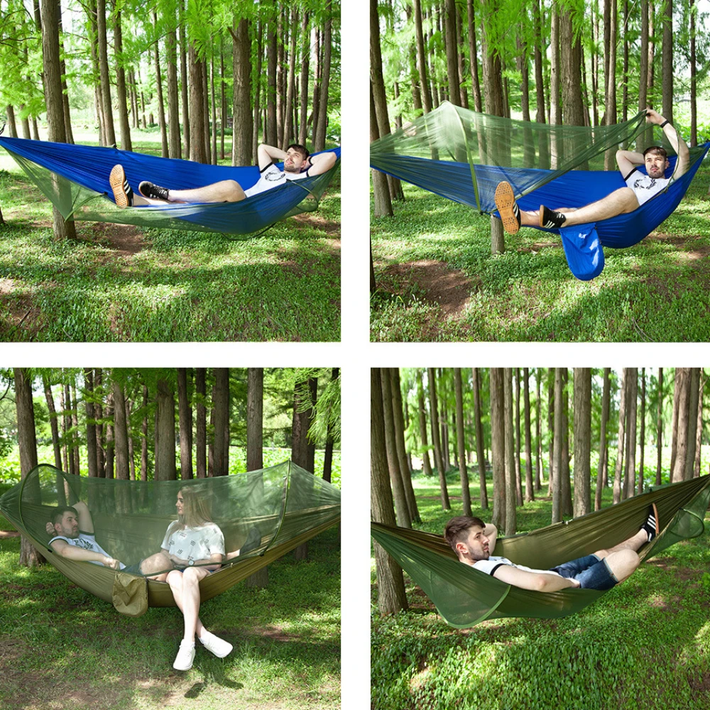 Outdoor Camping Hammock with Mosquito Net Camping Insect Proof Hammocks Portable Outdoor Furniture Bed Sleeping Tent Hammock