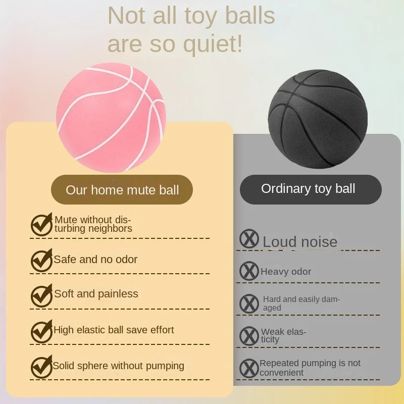 Bola basket senyap dalam ruangan untuk anak-anak, pola bola, spons padat, mainan bola kecil untuk latihan bayi dan balita
