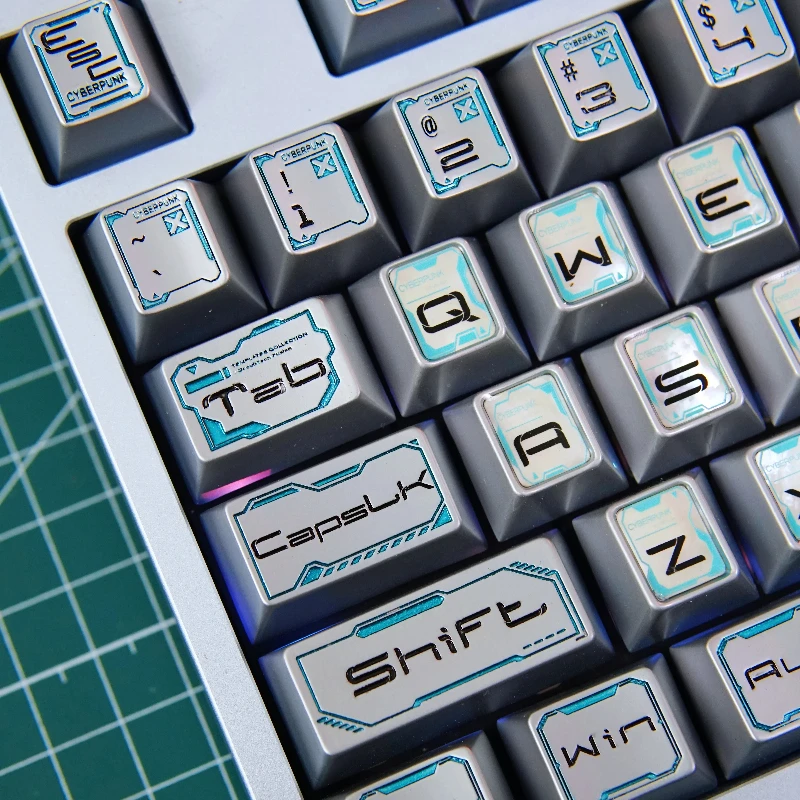 『Interstellar Metal Keycaps』custom Cyber Style Cherry Profile Carve Keycap Cute Artisan Design Point Keycap for Gamers Design