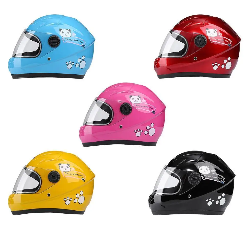 

50-54cmChildren Helmet Motorcycle Helmet Scooter Crash Boy And Girl Kid Lovely Winter Helmet Sunshade Sun Protection Super Light