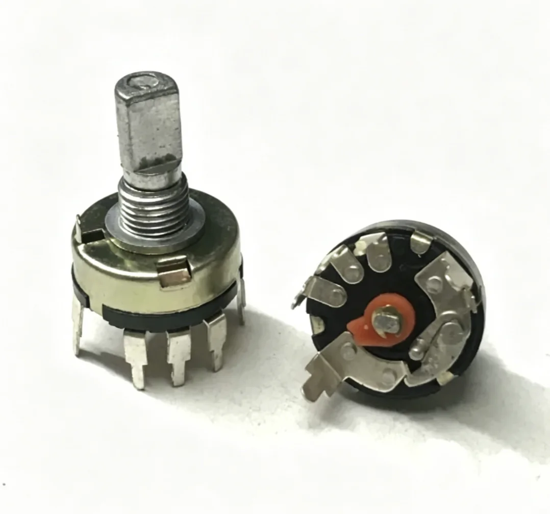 Type 17 rotary switch potentiometer B10K Desheng radio volume control dimmer speed control potentiometer 5 pins 10pcs