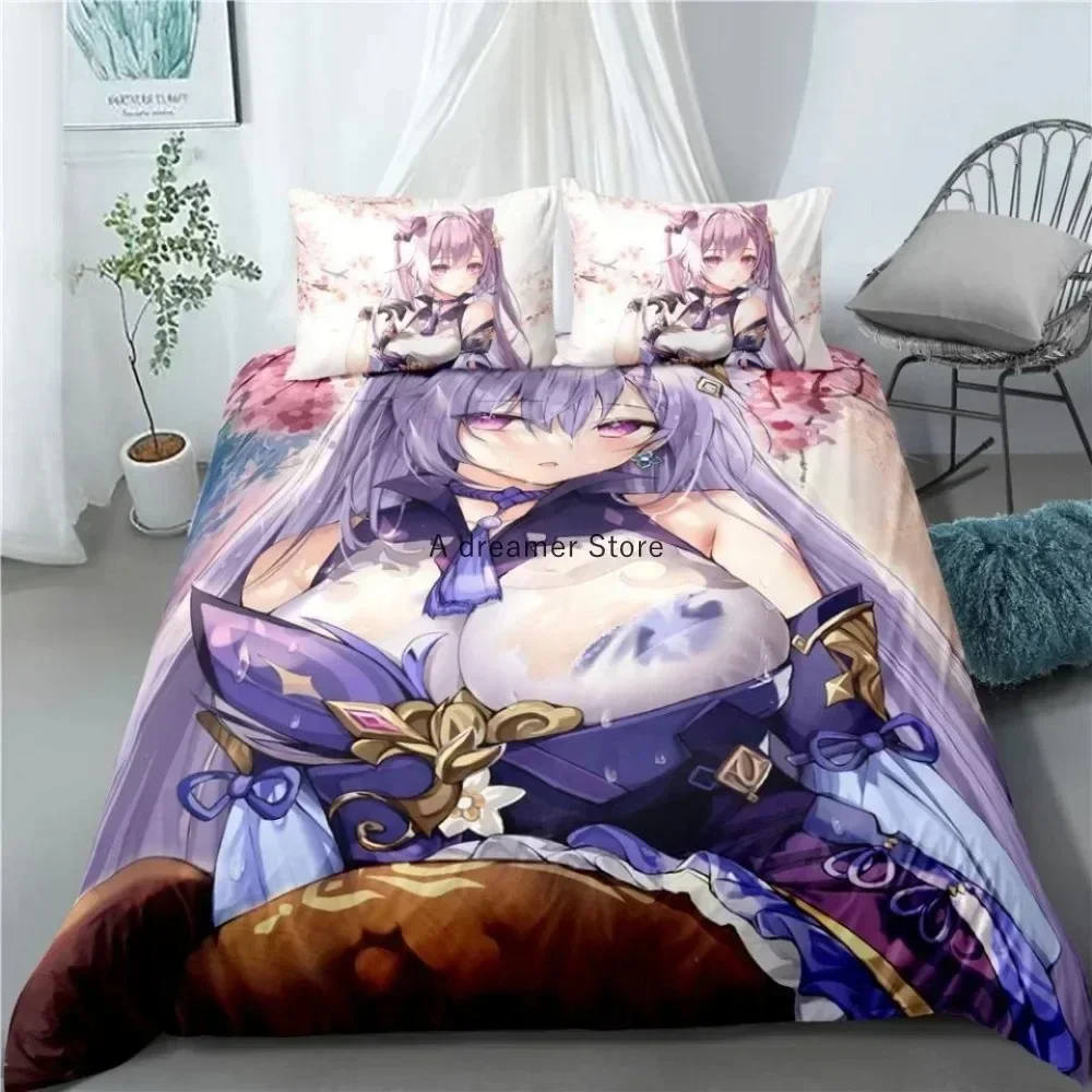Touhou Project Remilia Scarlet Flandre Bedding Set 3D Printed Suitable for Bedroom Duvet Cover Set With Pillowcases Home Textile