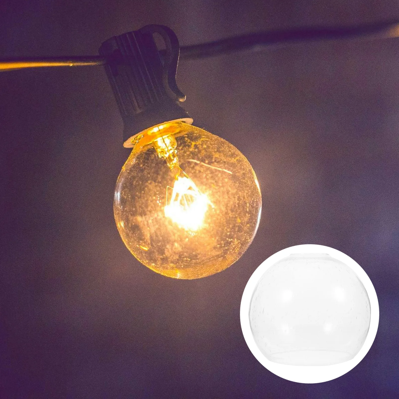 

Clear Globe Glass Lampshade E27 Ceiling Pendant Light Shade Elegant Texture Simple Installation Multiple Scenes