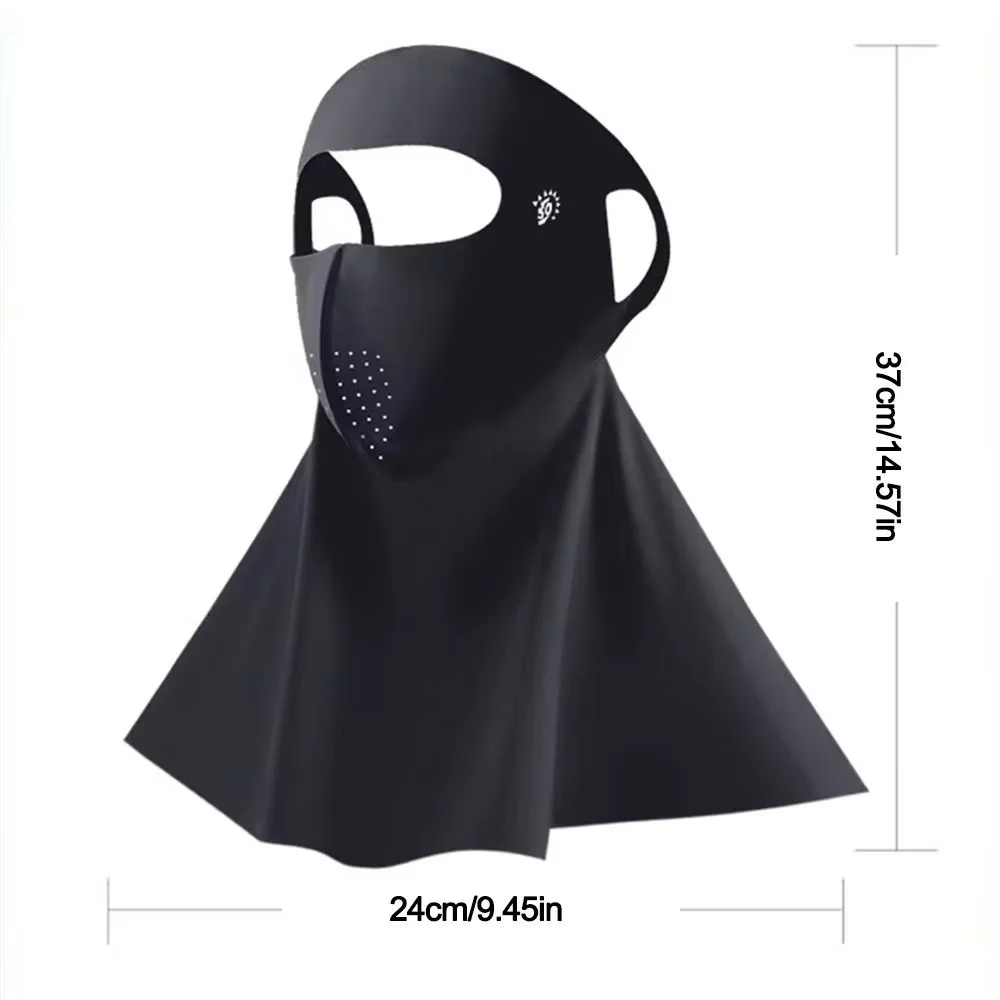 3IN1 جديد الصيف تنفس قناع الحرير الجليد واقية من الشمس المضادة للأشعة فوق البنفسجية ركوب في الهواء الطلق تنفس الجليد الحرير الرقبة حامي قناع واقية من الشمس #6