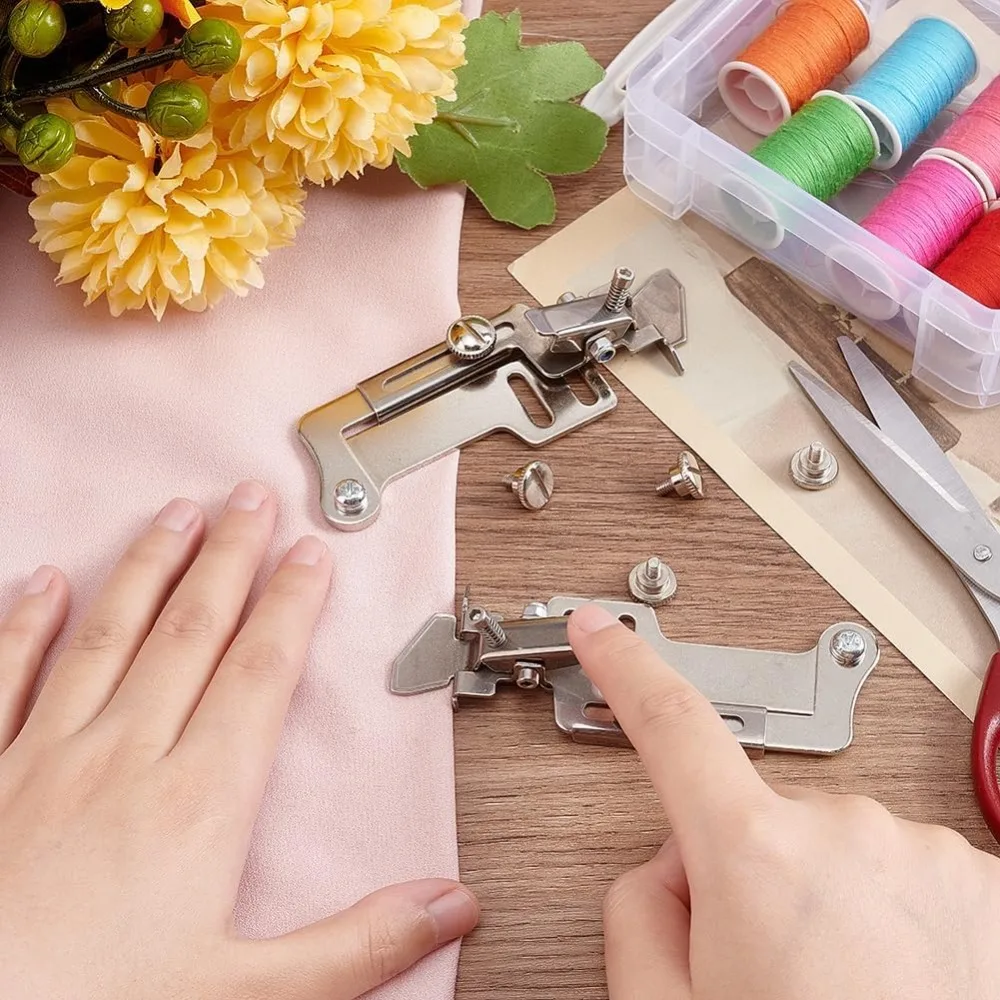 約2個入り 鉄製多機能ミシン押さえ金具 ネジ付き スナップオンミシン押さえ金具 ミシン用