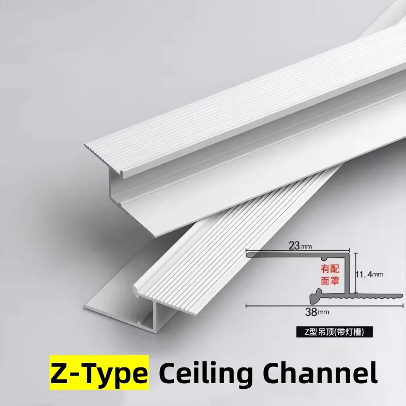 10Pack 1M Z Shape Led Ceiling Aluminum Profile Narrow Suspended Linear Home Decor Hard Bar Light Invisible Backlight 12/24V