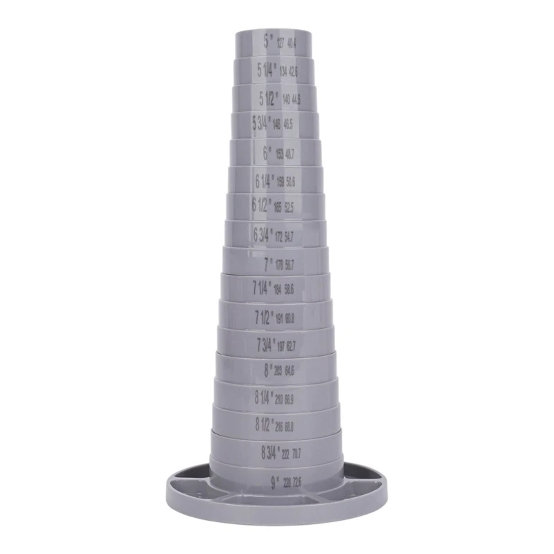 Bracelet Size Tool Tower 5 to 9 Inch Stepped Bangle Gauge with Inch and Metric Markings for Jewelry Counter Use E0BF