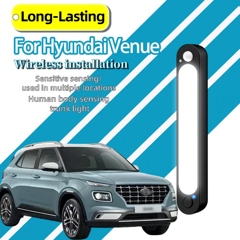 For Hyundai Venue Mini City SUV Trunk Light Rechargeable Wireless Magnetic Motion Sensor LED Rear Trunk Auxiliary Lamp