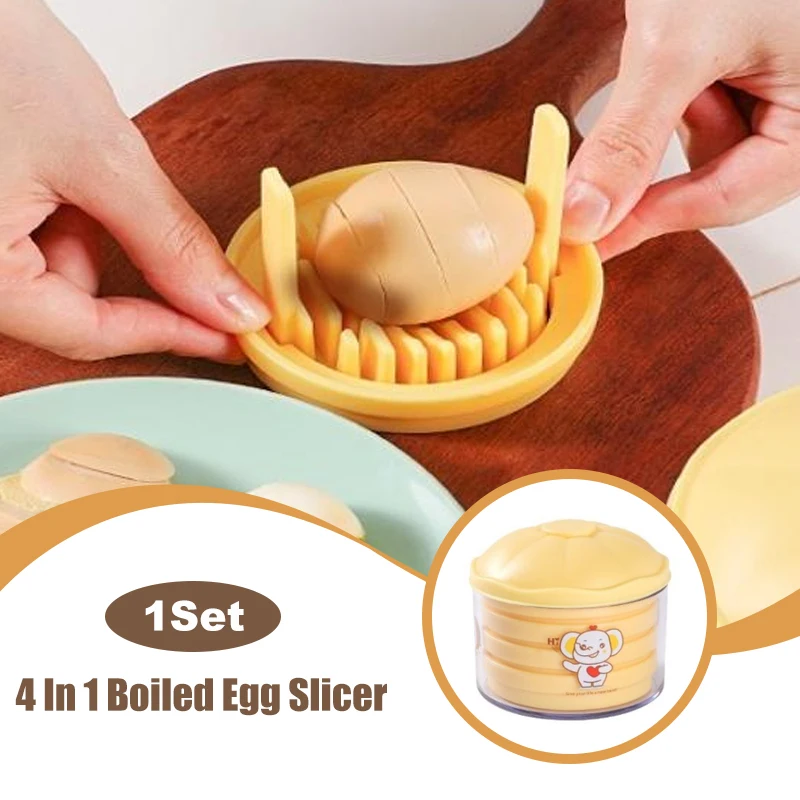 

Fruit Cutter 4 Slice Modes Hard Boiled Egg Cutter Kitchen Gadgets Heavy Duty Stainless Steel Egg Slicer Kitchens Accessories