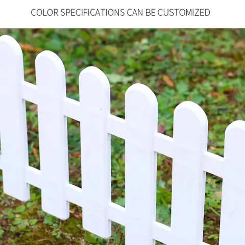 Garden Picket Fence White Edgings Garden Picket Fence Ornamental Grass Lawn Flowerbeds Plant Borders for Indoor Outdoor Villas