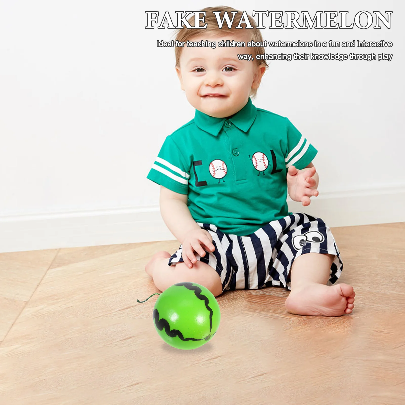 

6Pcs Artificial Watermelons Lifelike Simulation Fruit Decor for Kitchen Pantry Display Educational Teaching Tool Fun Decor