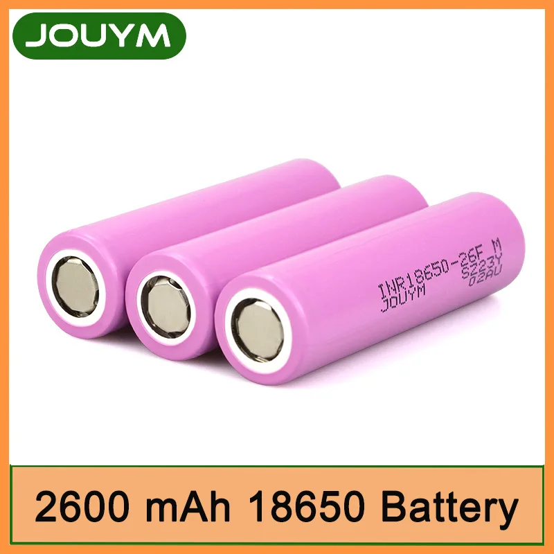 

100% New Original INR18650 26F M 3.7V 2600mAh 18650 Lithium Rechargeable Battery