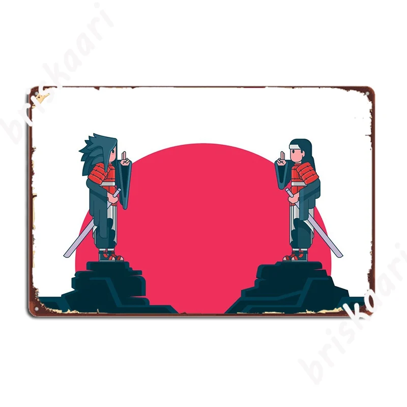 Madara Vs Hashirama Poster Metal Plaque Bar Cave Decoration Painting Décor Club Home Tin Sign Posters