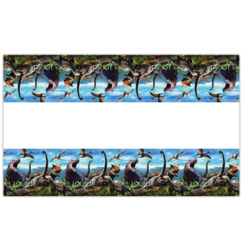 New Jurassic Dinosaur Theme Disposable Tableware Cup Plates Children's Birthday Party Dinosaur Latex Balloon Banner Decoration