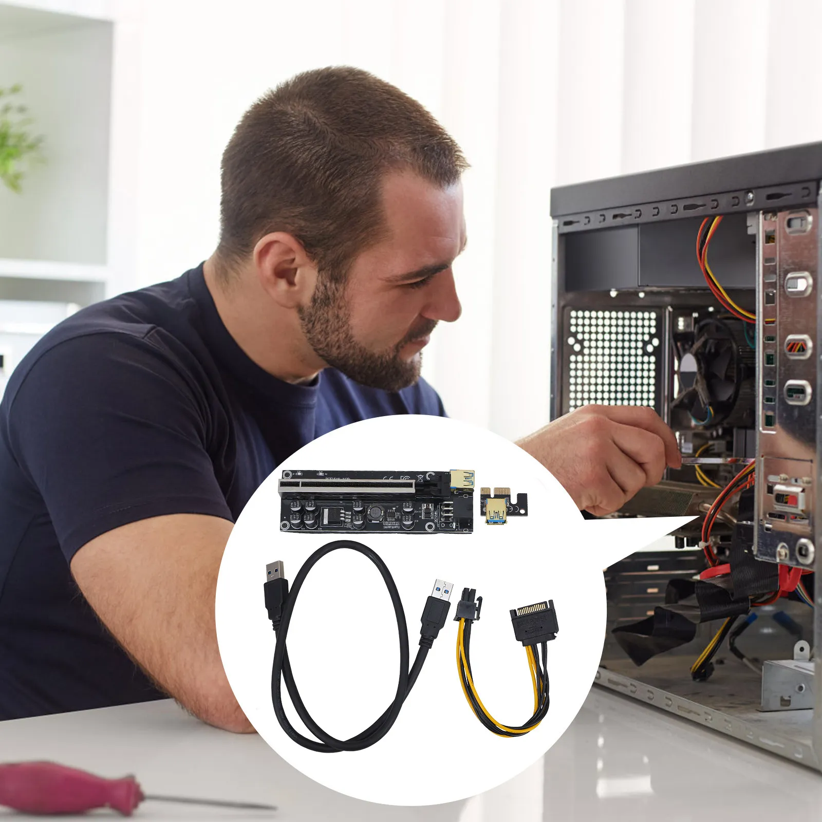 

1Set Pcie External Graphics Card Adapter for Laptop Gaming Multimedia Expansion Independent GPU Mining Computer Accessory Cable