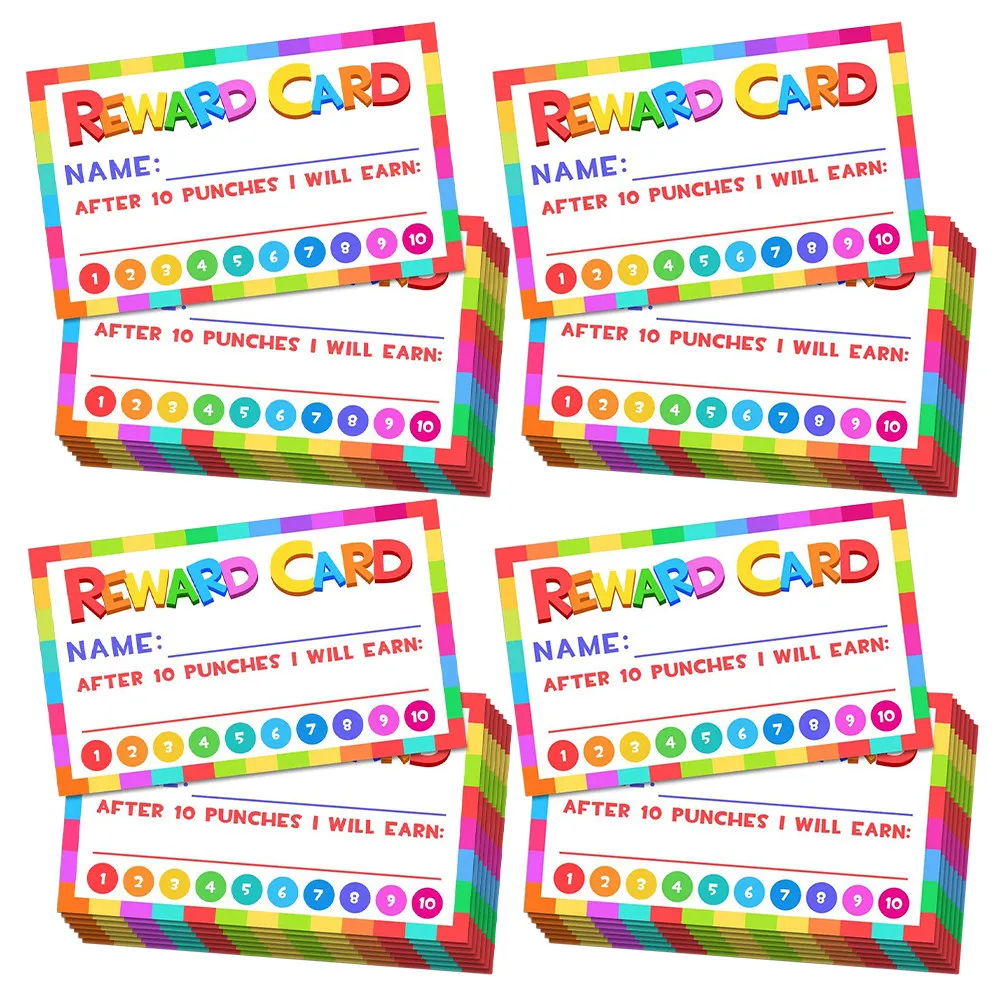 Reward Cards Punch Cards for Classroom Behavior Teacher Must Haves Chart Hole Teaching Supplies Versatile Use Longlasting
