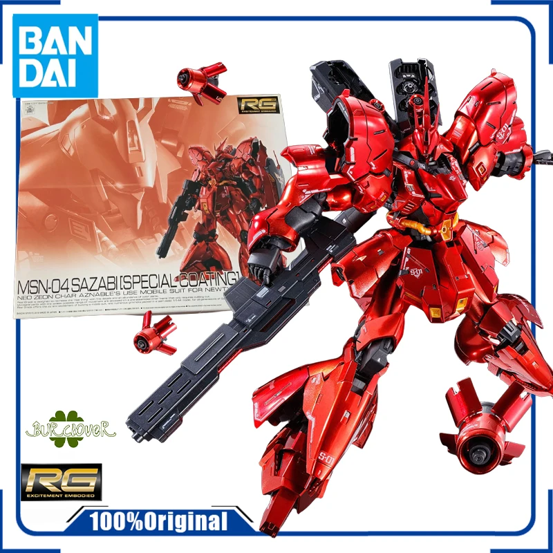 

Bandai Original RG Web Exclusive Version MSN-04 Sazabi Special Coating Version Anime Action Figure Assembly Model Toys Gifts