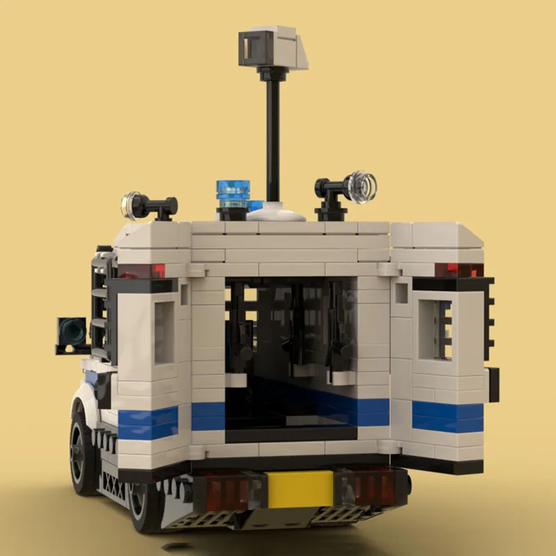 Novos blocos de construção moc série carro policial modelo polícia multi funcional carro blindado brinquedo das crianças presente diy conjunto montagem