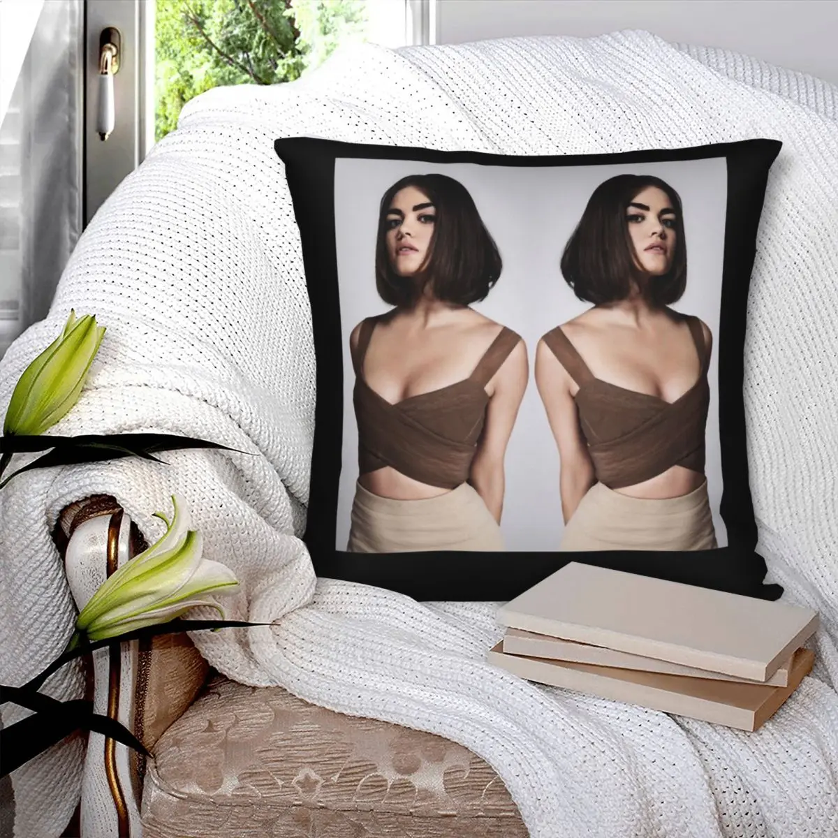 Karen Lucille Hale Square Pillowcase Polyester Pillow Cover Velvet Cushion Zip Decorative Comfort Throw Pillow For Home Sofa