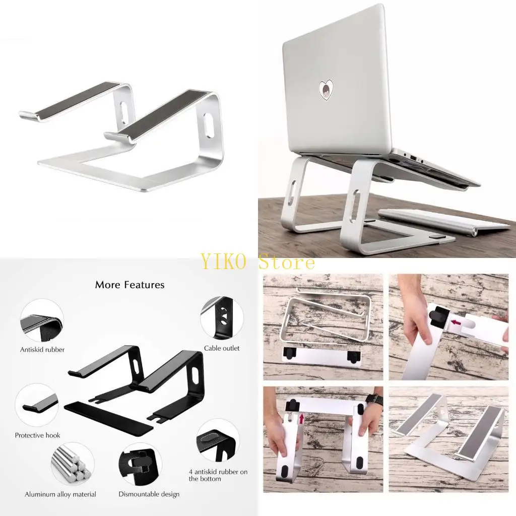 K32C Vertical Cooling Laptop Stand Aluminum Desktop Holder Dock for 10-17