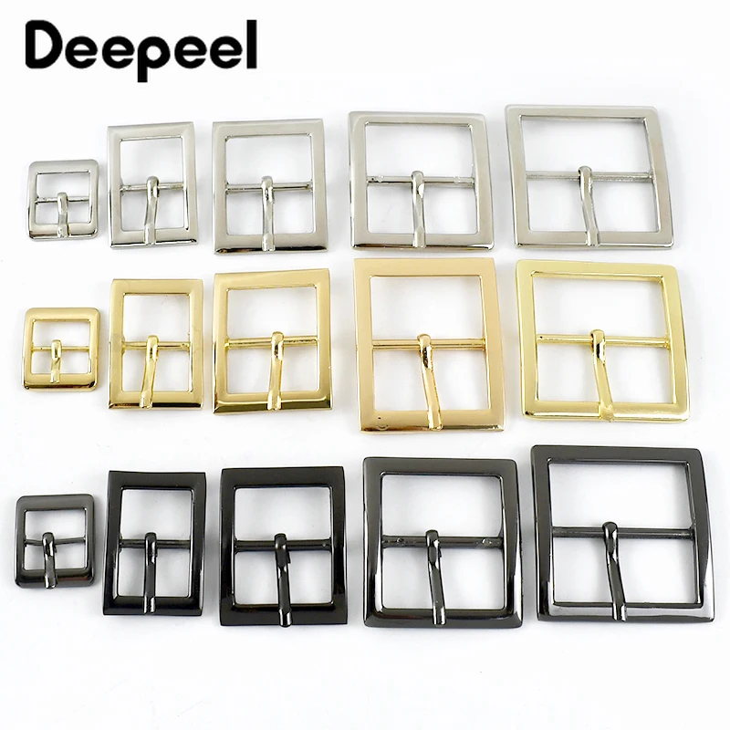 2Pcs Deepeel 13-38mm Metal Pin Buckle Slider Adjustable Clasp for Bag Strap Leather Belt Shoes Clothing DIY Hardware Accessories