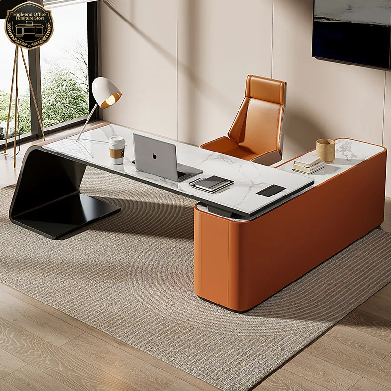 

Итальянский минималистичный компьютерный стол из каменной плиты, мебель для комнаты, офиса, рабочих мест, органайзер для стола