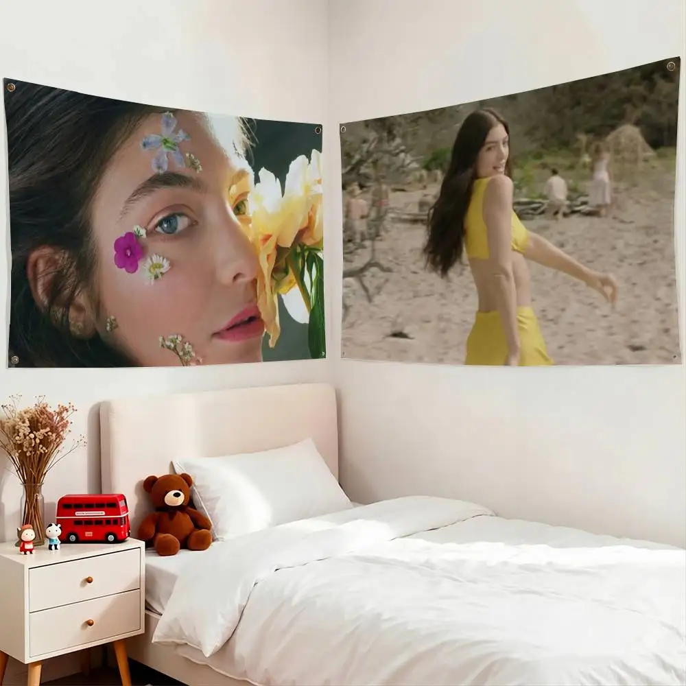 L-Lorde Alternative Singer Flags for Bedrooms Home Decor Items Outdoor Decors Garage Decoration Flaga