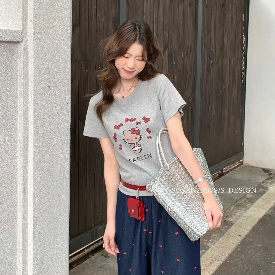 

2026 Summer New Printed Casual Loose Versatile Short Sleeve T-Shirt Top Women, Soft Breathable Fabric, Stylish Daily Wear