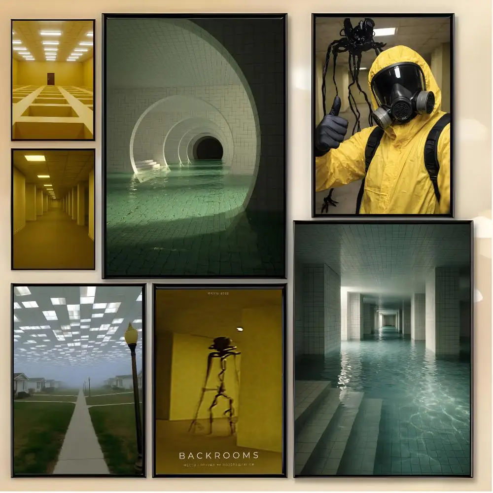 horror fiction Backrooms Poster Unique Home Decoration Ideas & Stylish Interior Art