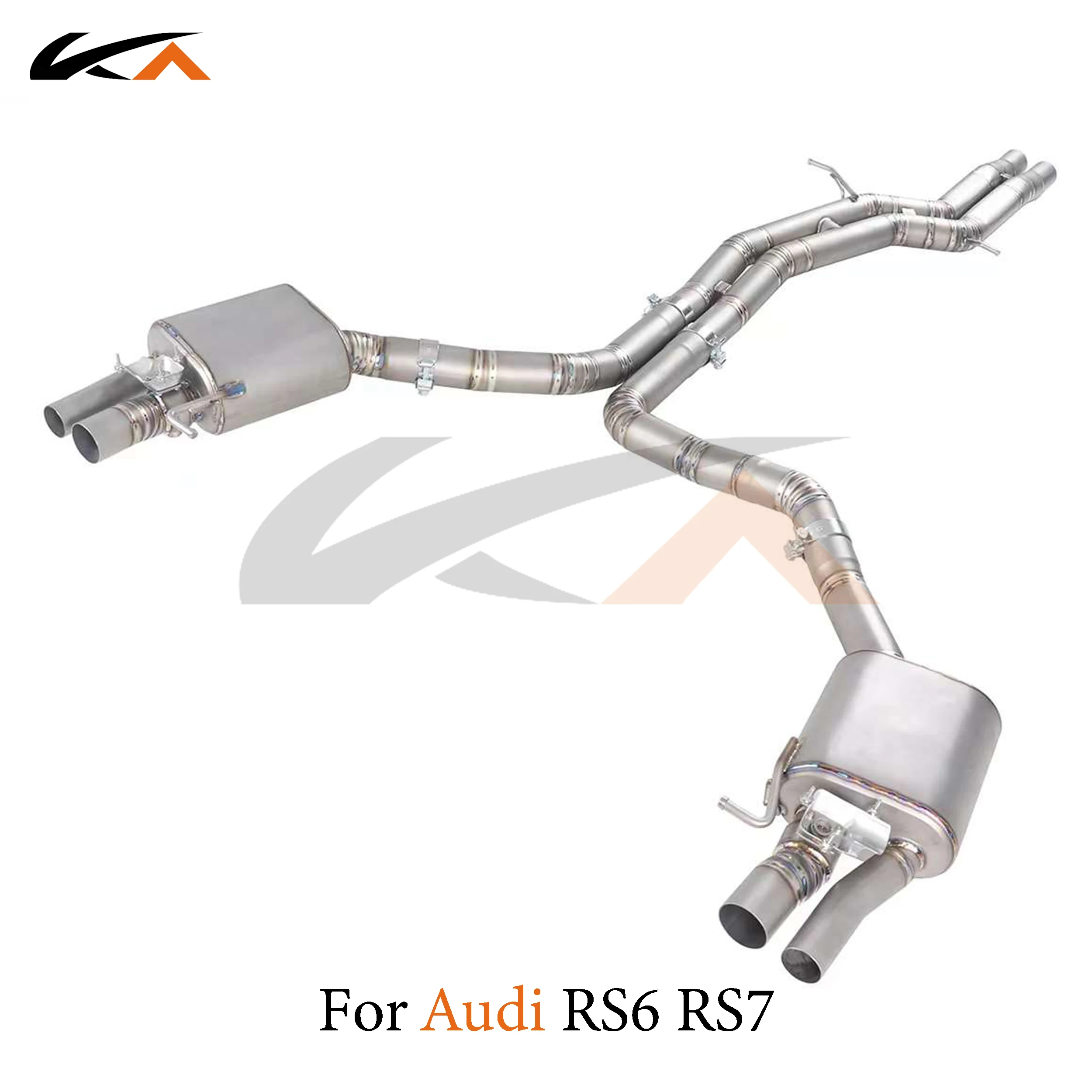 

KA Tuning exhaust system parts titanium alloy catback for Audi RS6 RS7 C7 C7.5 4.0T rear section performance muffler valve