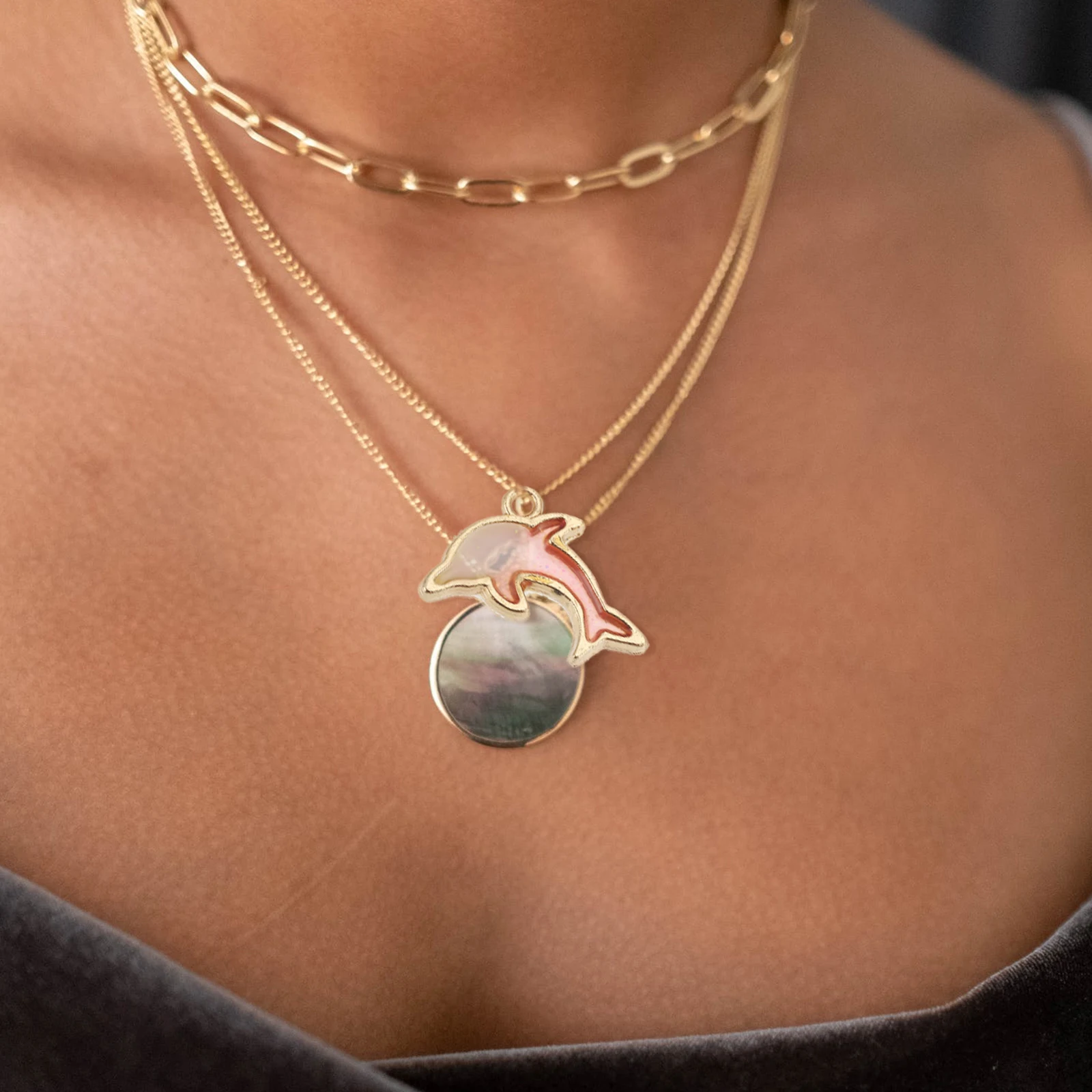 40 قطعة قلادة سبيكة سوار دولفين قلادة للنساء مجوهرات سحر صنع الرجل