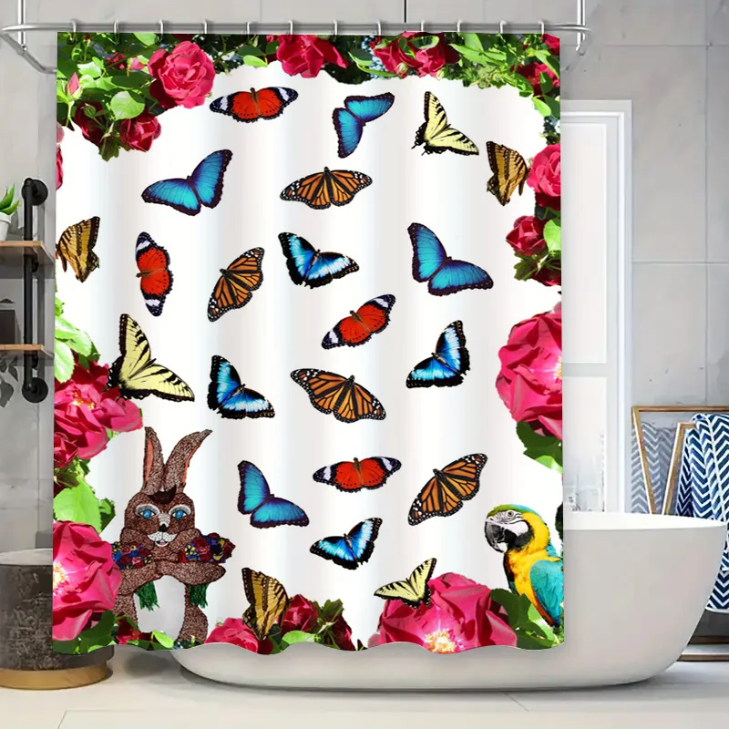 

Элегантная модная занавеска для душа в европейском стиле с принтом на заказ, высококачественная ткань, декор для ванной комнаты, аксессуары для дома, оптовая продажа