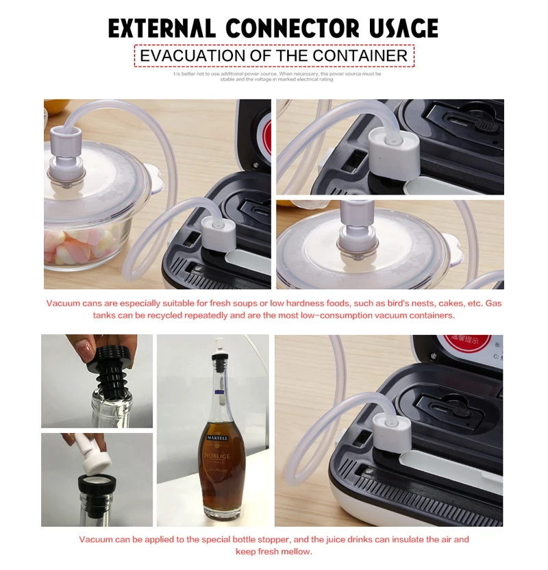 Confezionatrice sottovuoto per alimenti per uso domestico confezionatrice sottovuoto per Film 110V 220V confezionatrice sottovuoto per sacchetti 15