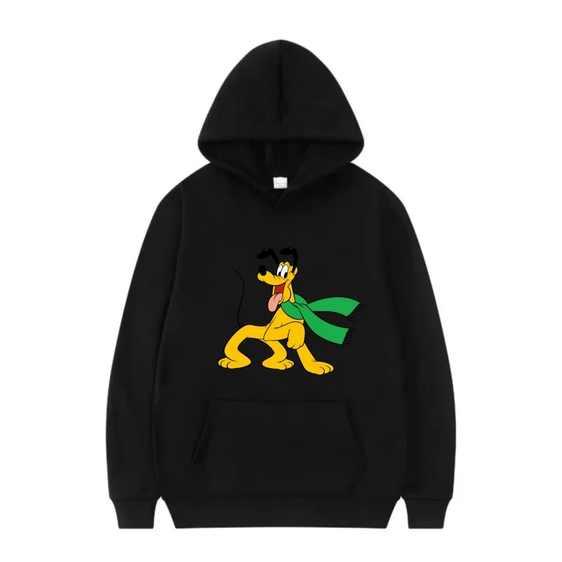 ديزني الكرتون الرسوم المتحركة البلوز للرجال والنساء فضفاضة بأكمام طويلة بلوتو الرياضة الصوف قناع السترة البلوز الشتاء #2