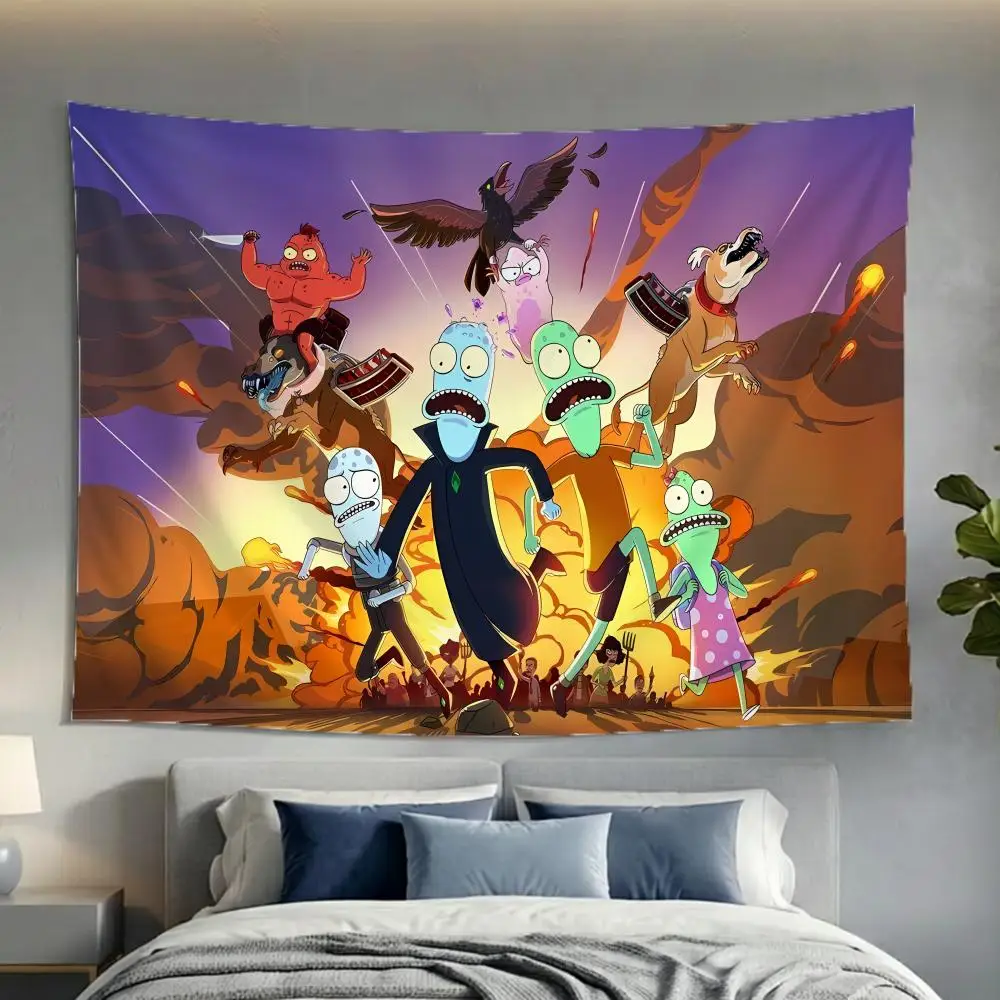 Quirky Fashion Young Anime S-Solar Opposites Tapestry Tapestry Soft Lightweight Wall Art Decor for Living Home Room Bedroom