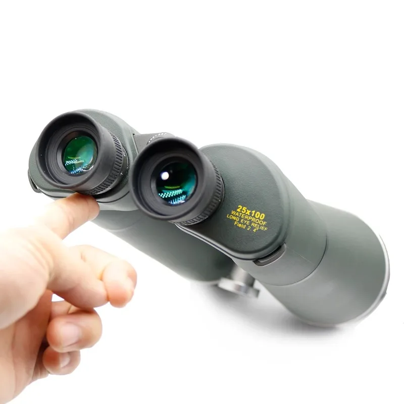 25x100 Long Range waterproof Giant Binoculars, Waterproof BAK4 Large magnification 25X100 Binoculars high-definition Telescope