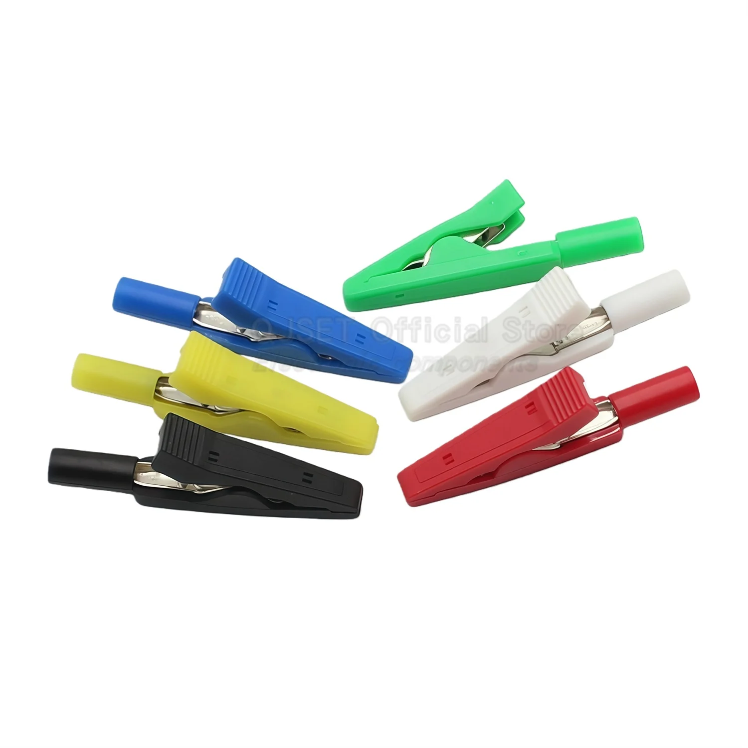 6pcs/1set Pure copper 2mm Insulated Alligator Clip 60V10A Medical Electrode Clips Multimeter Pen-Style Probe Test Clips 2mm Jack