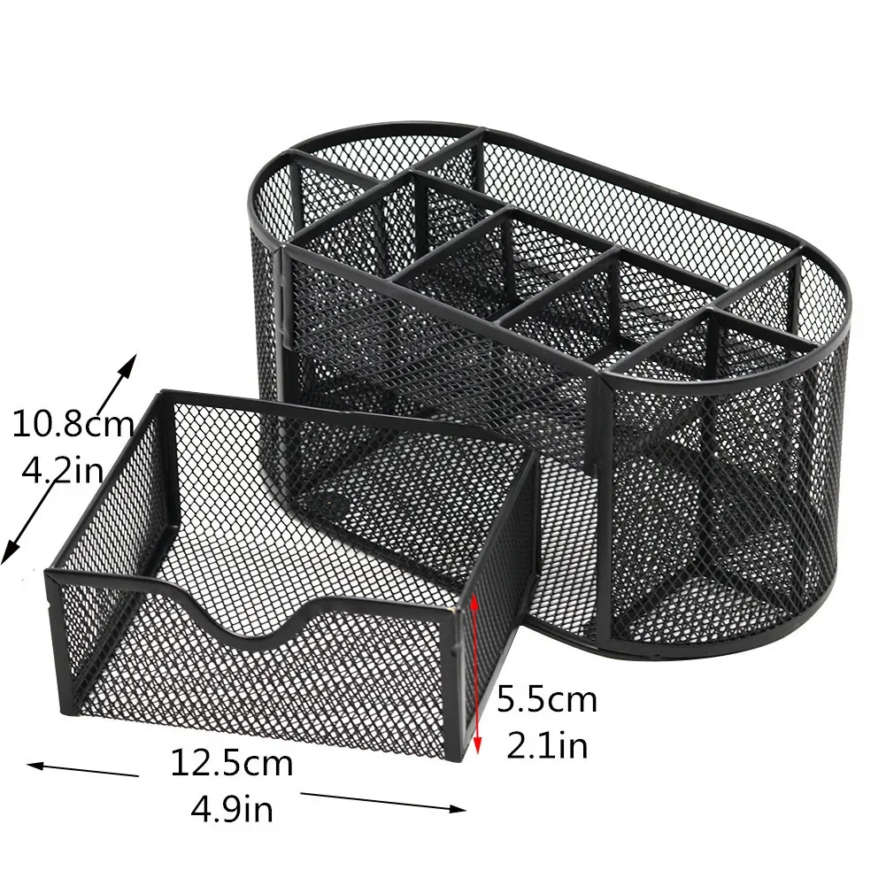 

Mesh Desk Organizer Metal Penalty Organizer Table 9 Grids Design Storage Box Drawer Pencil Pen Holder for Neatening Tools